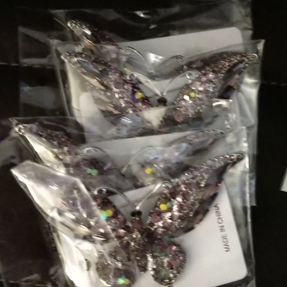 Larger Butterfly Iridescent Rhinestone Brooch Pin Bling - Picture 2 of 12